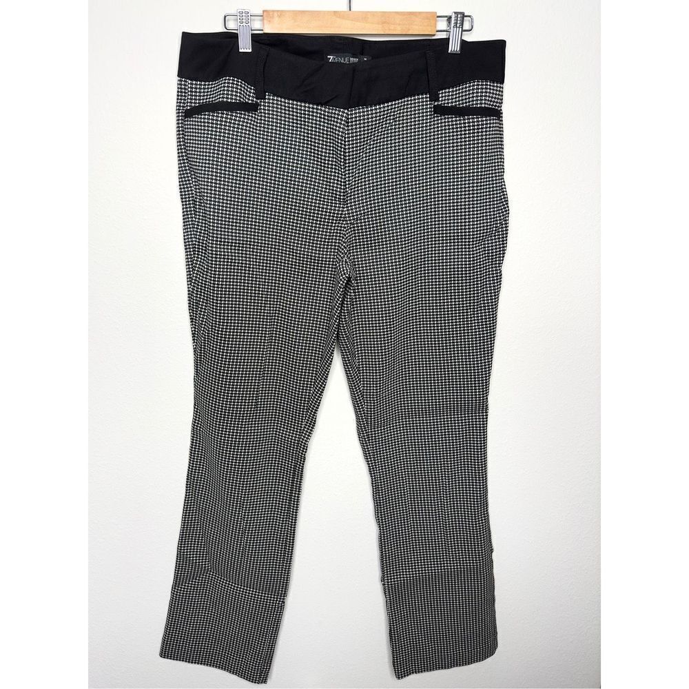 New York Company 7th Avenue Design Studio Womens Pants Stretch Black White 14